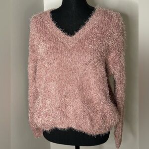 Pink Rose Supersoft!! Women's Pink Fuzzy Sweater